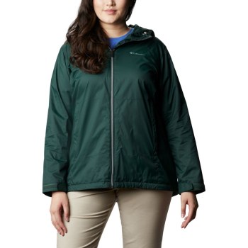 Columbia Switchback Lined Long Plus Size, Chamarras Verdes Para Mujer | 347580-XJL